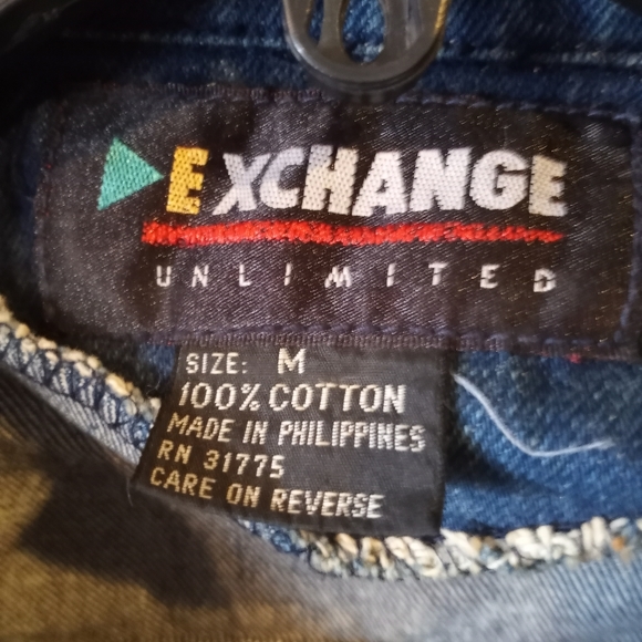 Denim Exchange Unlimited Fantastic Vintage 80's 90's Painted Denim Jacket Sz M - Picture 3 of 9